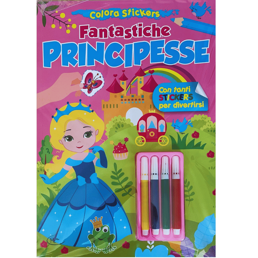 Colora Stickers Fantastiche PRINCIPESSE